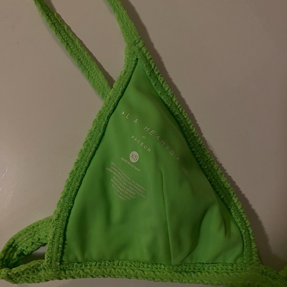 Pac Sun LA Hearts Green Swimsuit - Bikini and Cheeky Bottom - Picture 4 of 4
